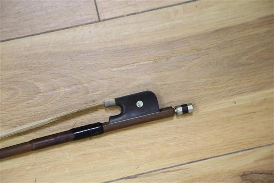 A cello and two bows, cello height 123cm